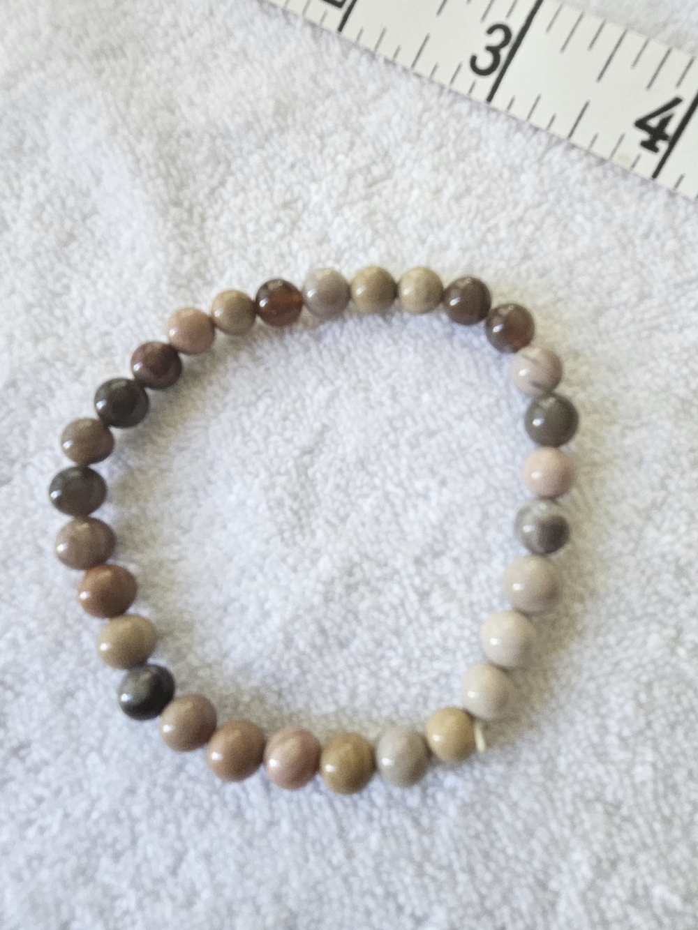 Multitone Natural Stone Beaded Stretch Bracelet